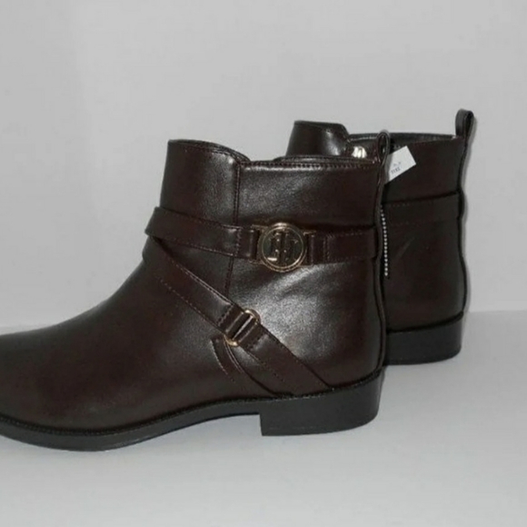 🔥Tommy Hilfiger Brown Ankle Boots New Women's size 10 - Picture 2 of 8